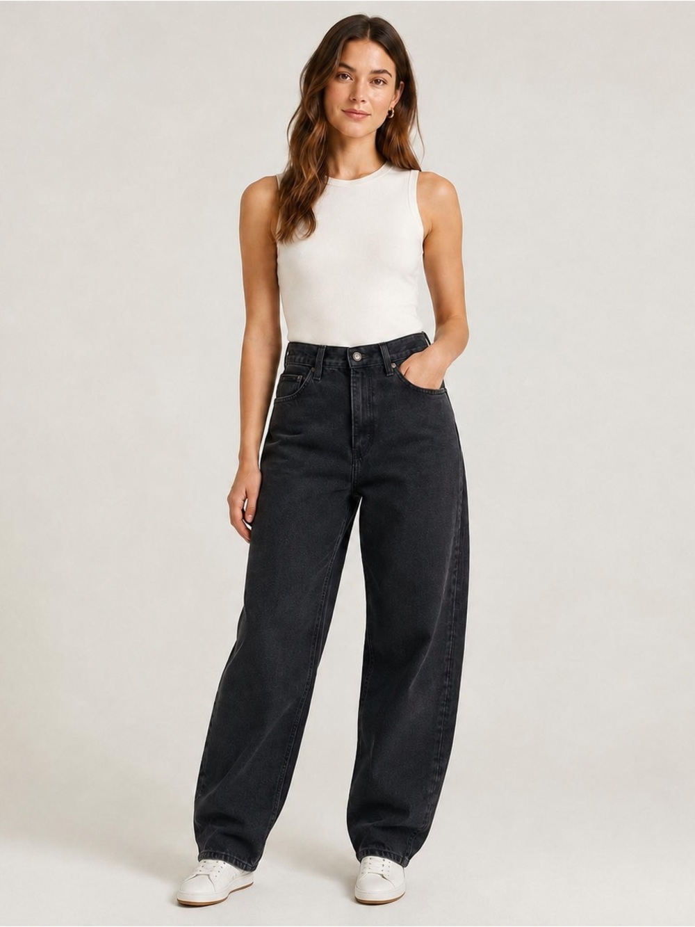 Levi’s 94 Baggy Black High Rise Relaxed Jeans Size 24